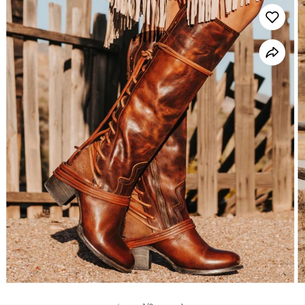 Freebird by Steven Tall Brown Leather Lace-Up Heeled Boots